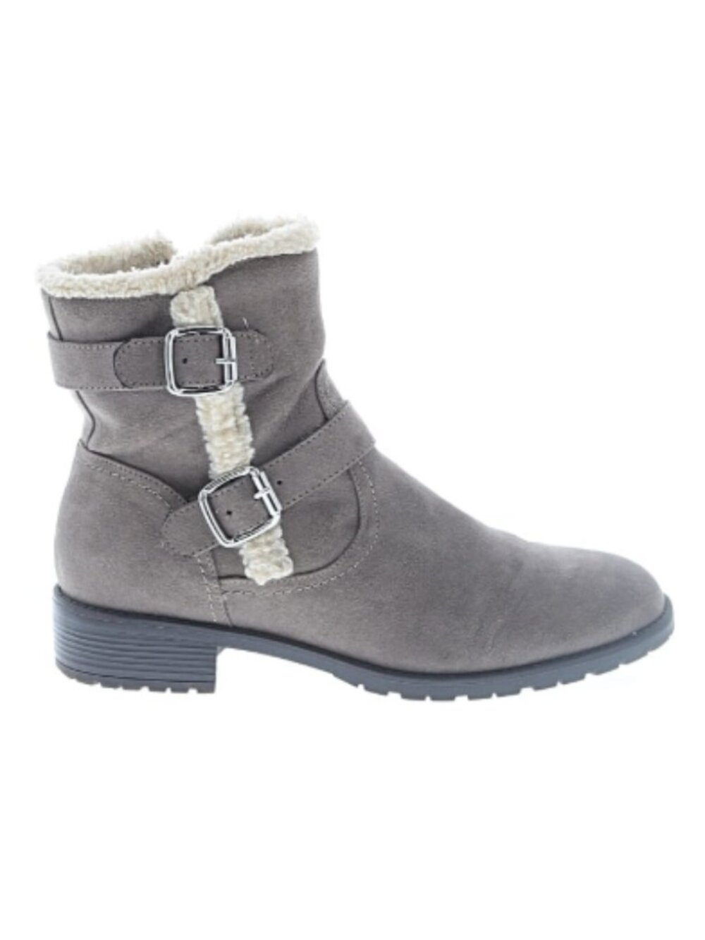 Ladies Gray Unisa Leather Ankle Boots Size 10